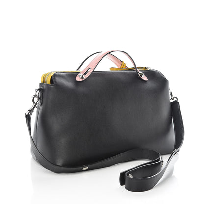 Fendi Vitello Dolce 4 Color Large By The Way Boston Bag Black Multicolor 3 of 11
