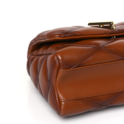 Louis Vuitton Lambskin Malletage Top Handle GO-14 MM Tan 7 of 8