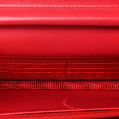 Chanel Lambskin Quilted Wallet On Chain WOC Red 5 of 10