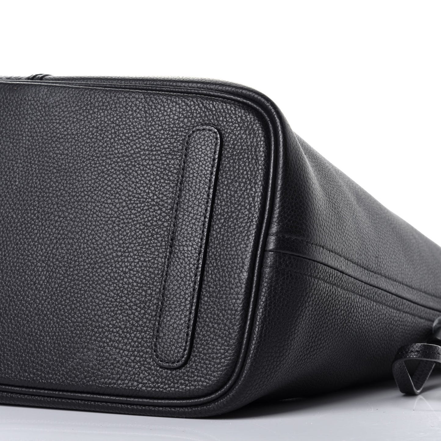 Grained Calfskin Visetos Medium Liz Reversible Shopper Tote Black