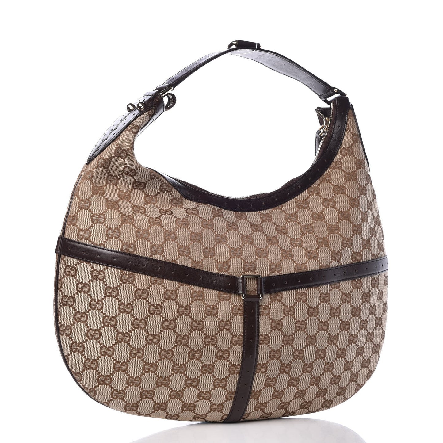Monogram Web GG Reins Hobo Brown
