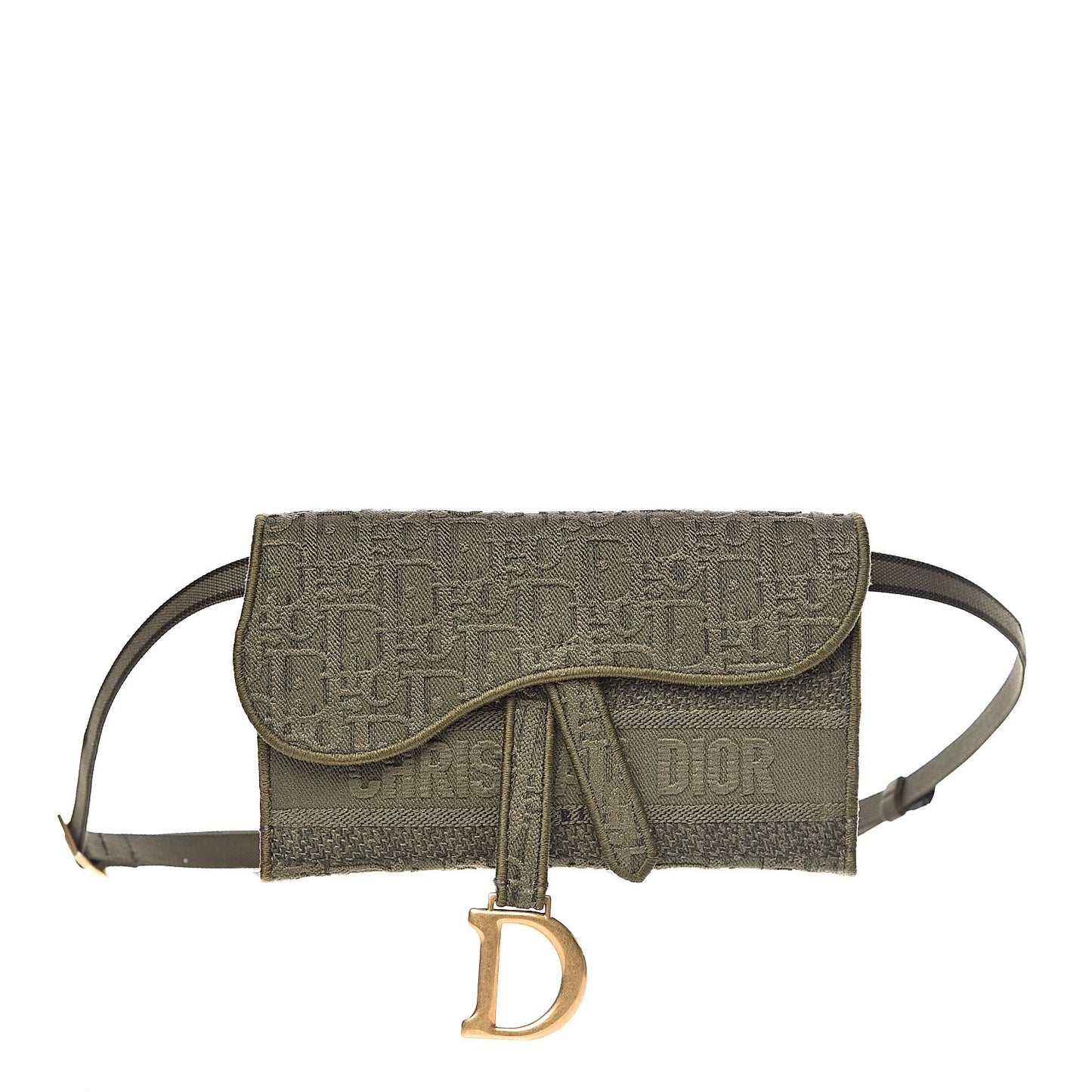 Oblique Saddle Belt Bag Green