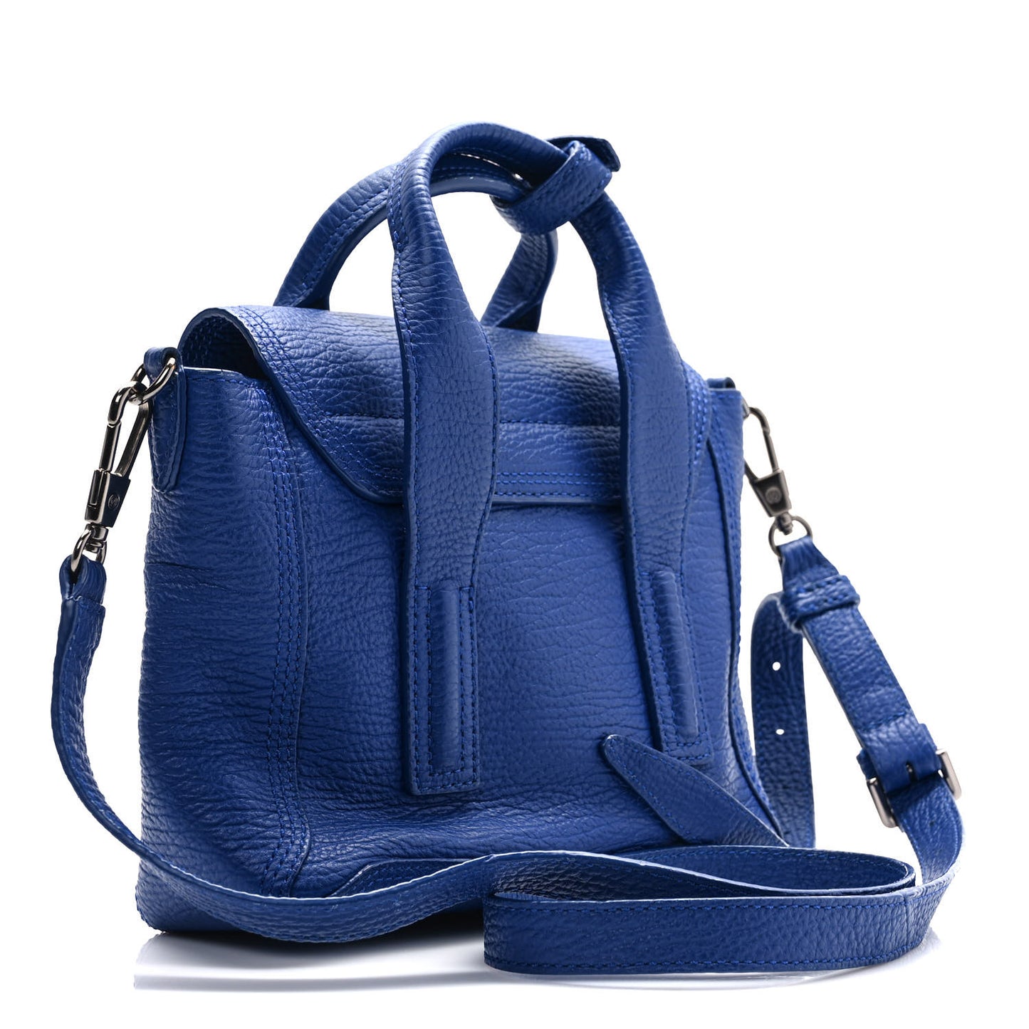 Textured Calfskin Mini Pashli Satchel Cobalt