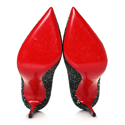 Christian Louboutin Glitter Pigalle Follies 100 Pumps 37 Black 5 of 7