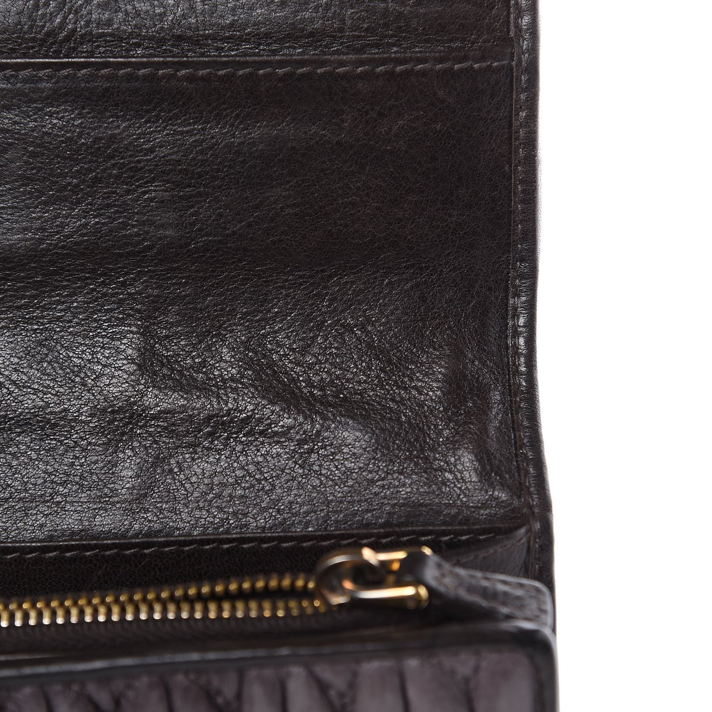 Nappa Matelasse Flap Wallet Argilla