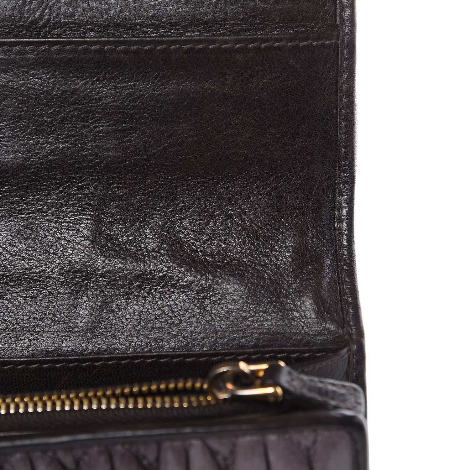 Miu Miu Nappa Matelasse Flap Wallet Argilla 7 of 12