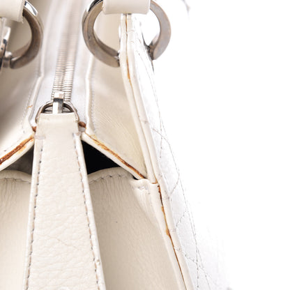 Christian Dior Calfskin Cannage Stitched East West Lady Dior White 17 of 29