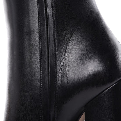 Gucci Malaga Kid Web Carly Mid Calf Boots 37 Black 7 of 10