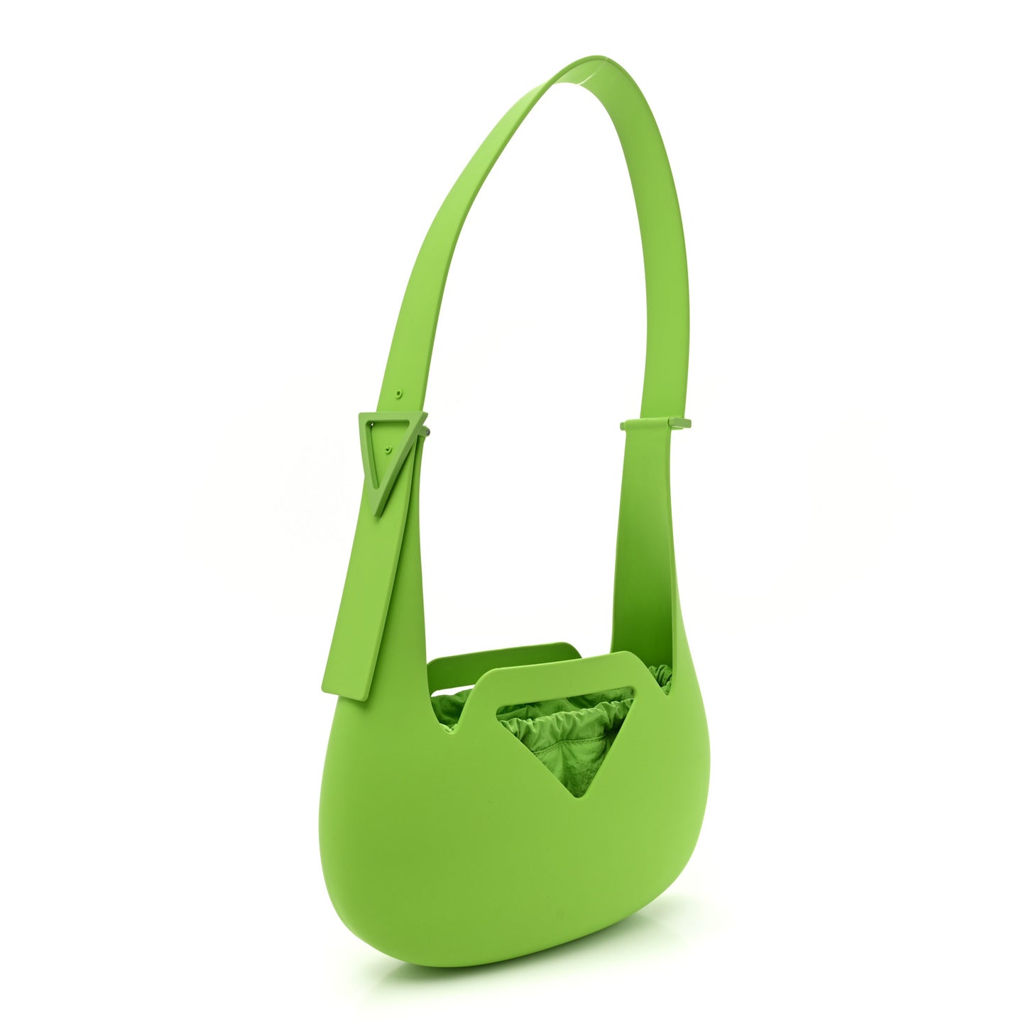 Rubberized Canvas Punch Tote Acid Green
