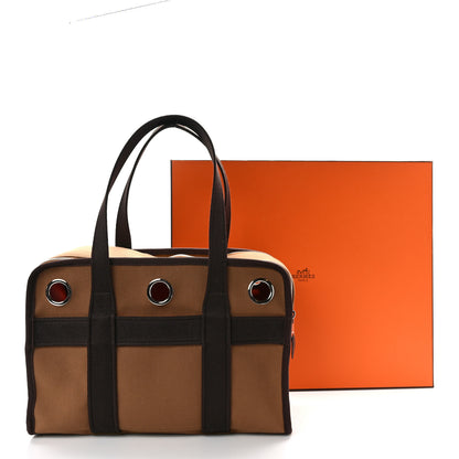 Hermes Polyamide Cotton Carrying Dog Bag Fauve Feu 13 of 13