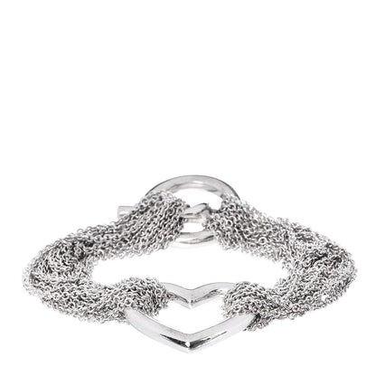 Tiffany Sterling Silver Heart Mesh Bracelet 1 of 4