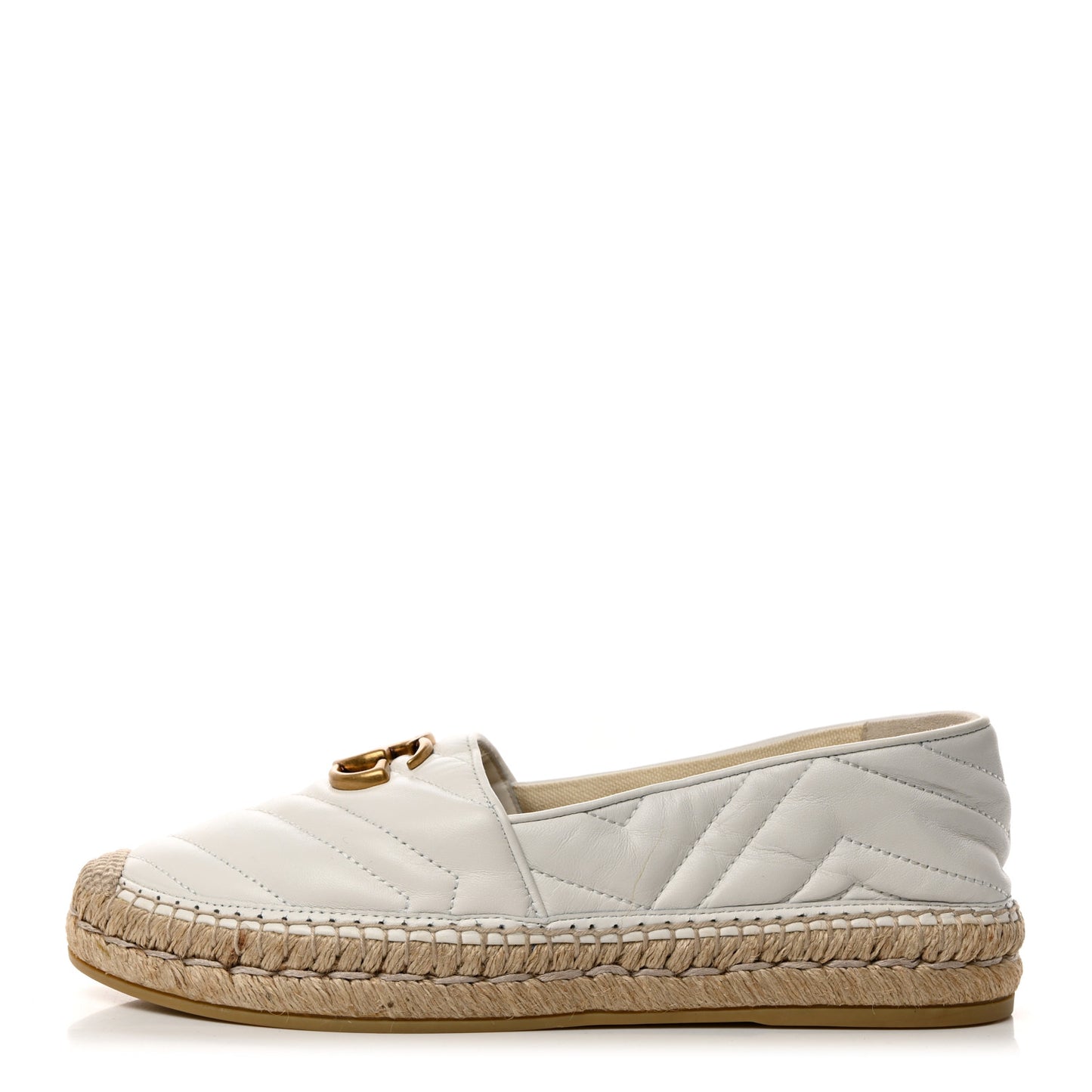 Nappa Matelasse GG Marmont Espadrilles 39 Great White