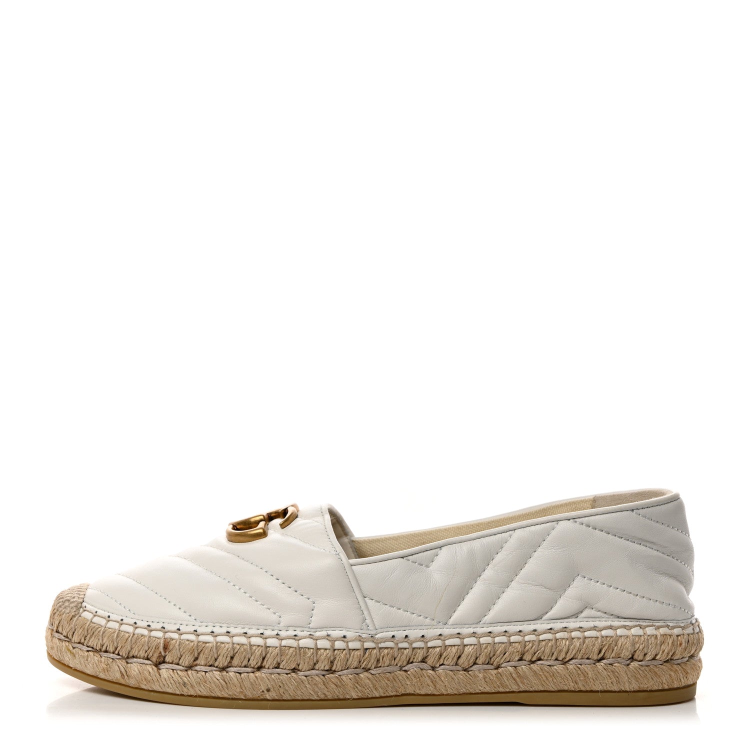 Gucci Nappa Matelasse GG Marmont Espadrilles 39 Great White 1 of 9