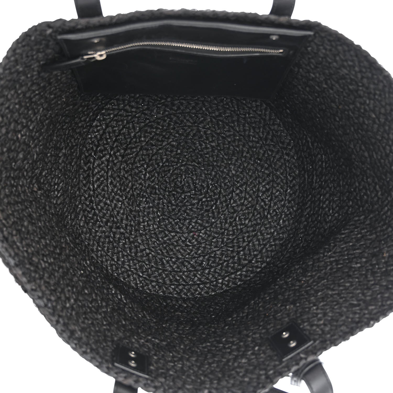 Saint Laurent Raffia Medium Panier Bag Black 5 of 11