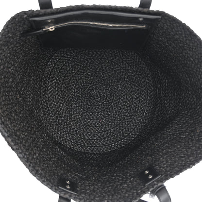 Saint Laurent Raffia Medium Panier Bag Black 5 of 11
