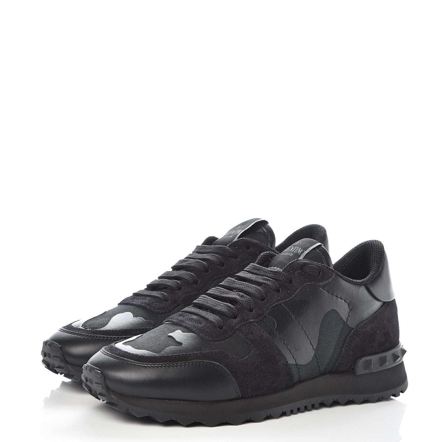 Nappa Suede Camouflage Womens Rockrunner Sneakers 36 Black
