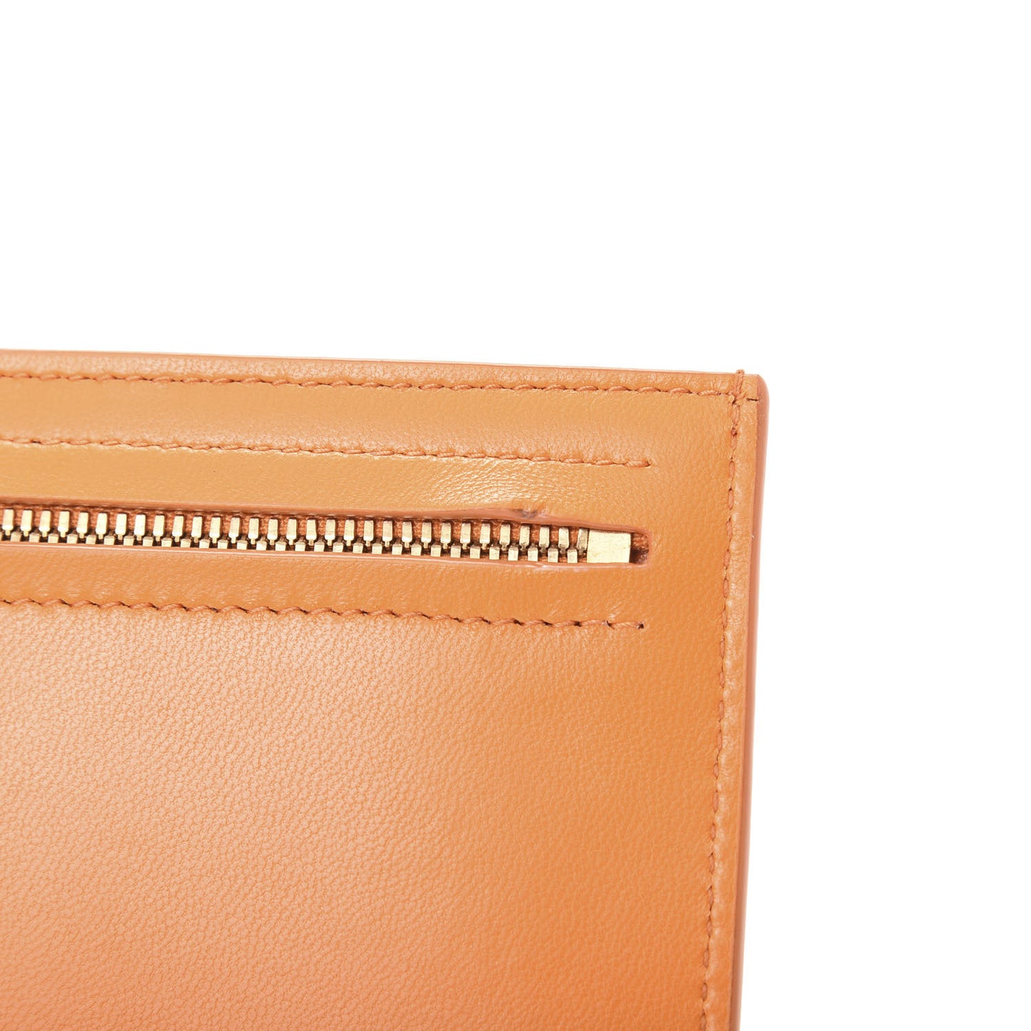 Nappa Intrecciato Card Case Light Orange