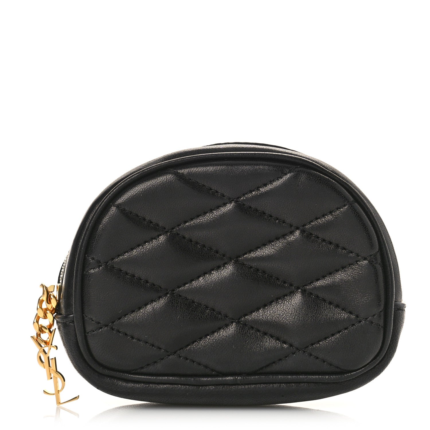 Saint Laurent Lambskin Quilted Lolita Cosmetic Pouch Black 1 of 9