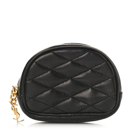 Saint Laurent Lambskin Quilted Lolita Cosmetic Pouch Black 1 of 9