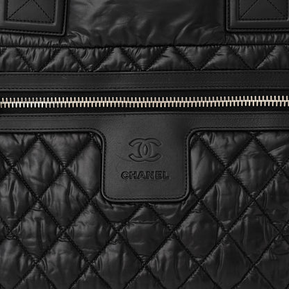 Chanel Nylon Quilted Large Coco Cocoon Tote Black 8 of 11