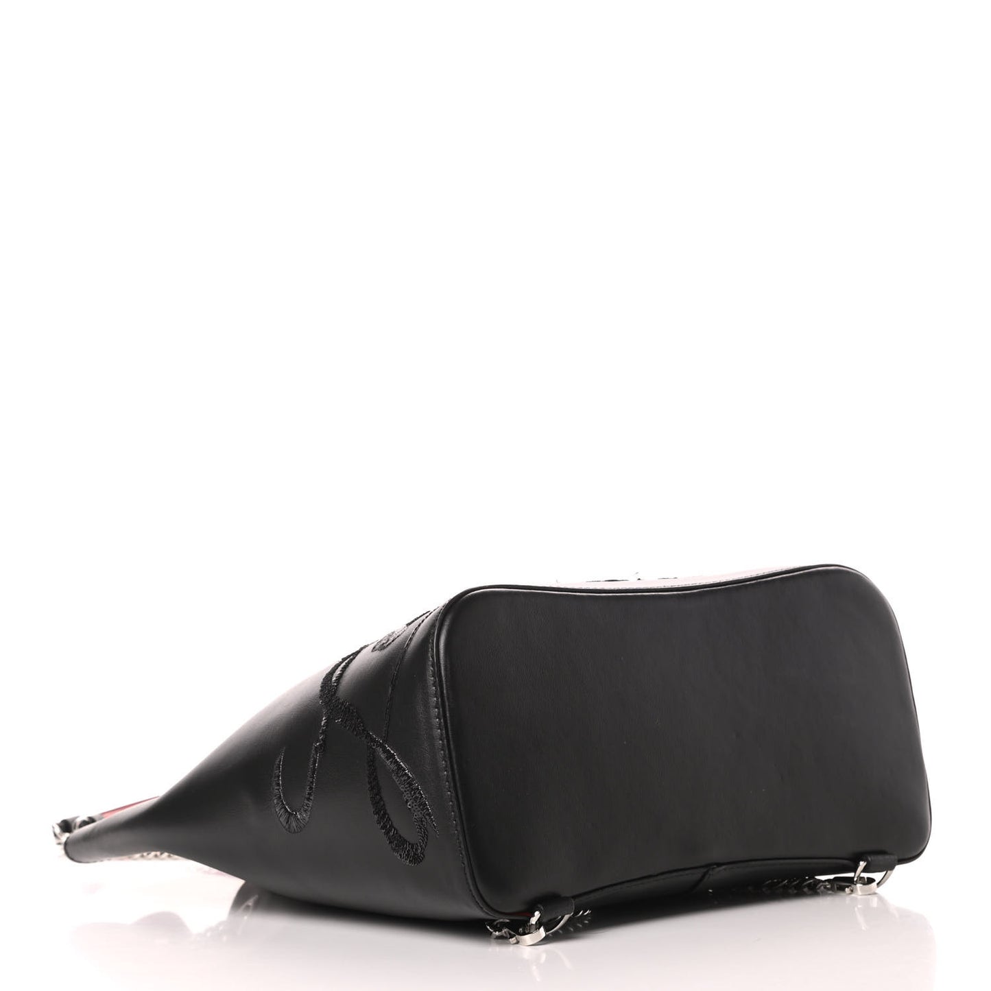 Calfskin Paris Marie Jane Logo Backpack Black