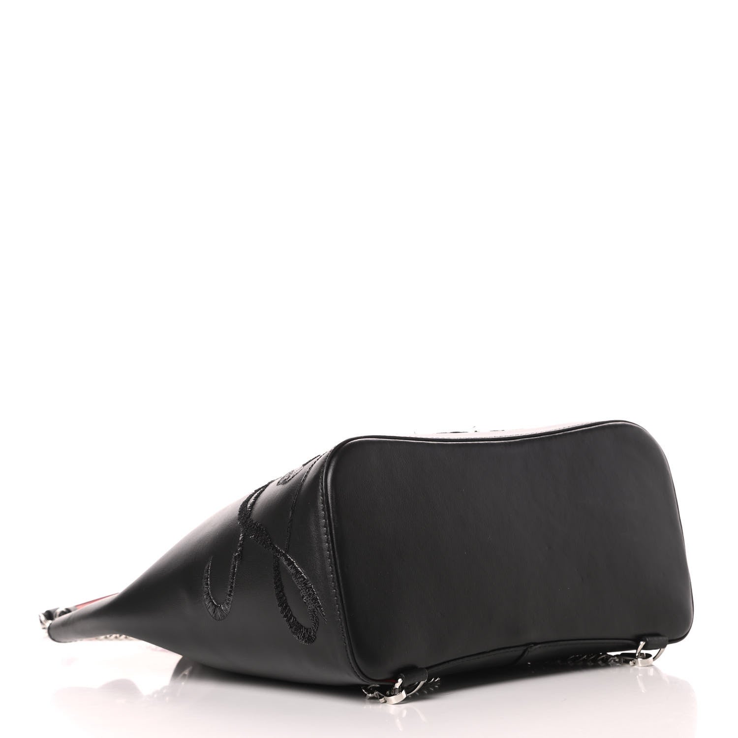 Christian Louboutin Calfskin Paris Marie Jane Logo Backpack Black 4 of 14