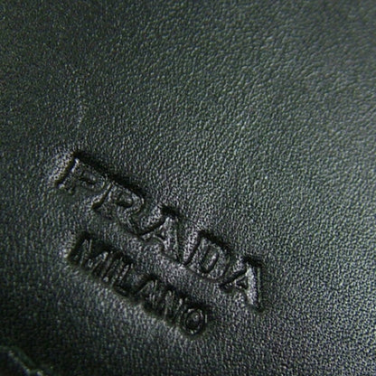 Prada Crocodile Embossed Small Flap Wallet Black 6 of 10