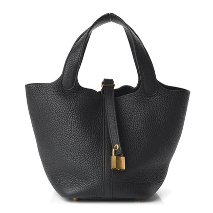 Hermes Taurillon Clemence Picotin Lock 18 PM Black 1 of 10