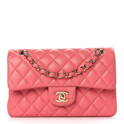 Chanel Caviar Quilted Small Double Flap Pink 1 of 9