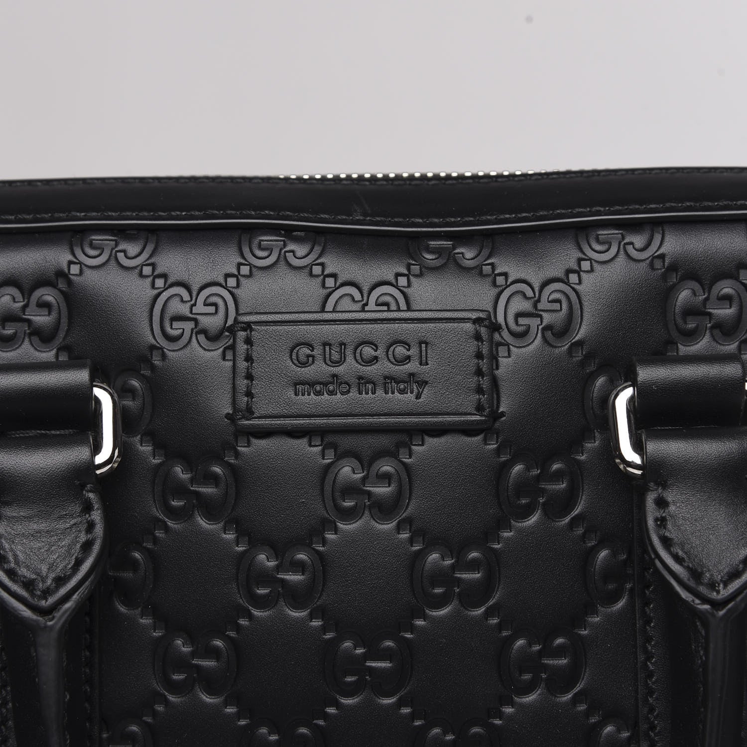 Gucci Guccissima Signature Briefcase Black 5 of 10