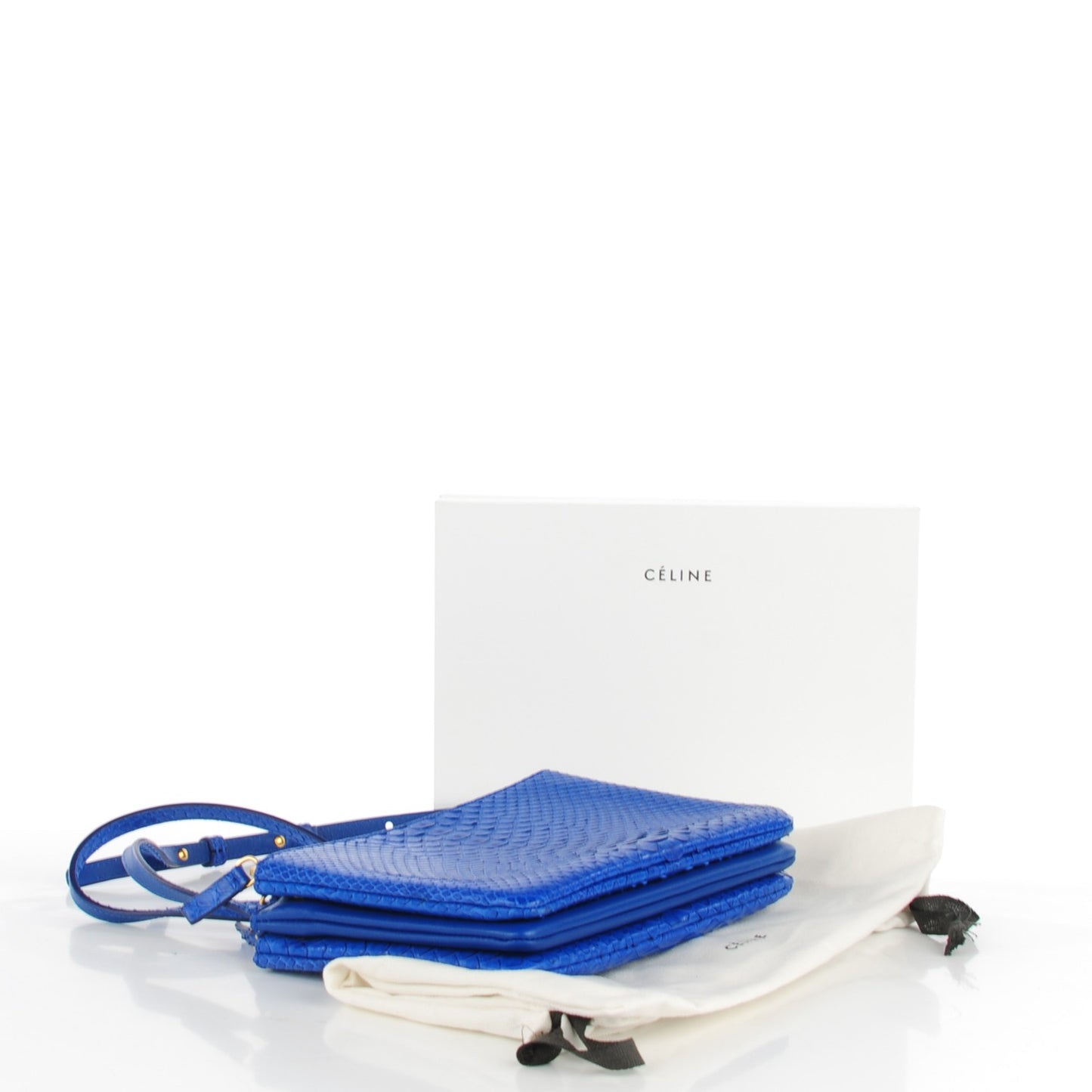 Python Small Trio Crossbody Bag Royal Blue