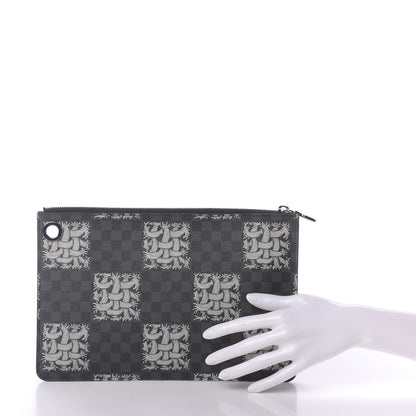 Louis Vuitton Damier Graphite Rope Pochette Jour PM White 2 of 10