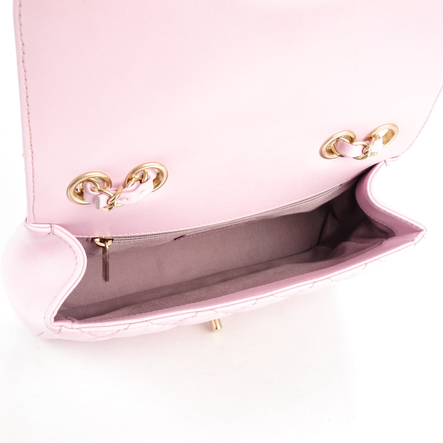 Chanel Lambskin Quilted Mini Mademoiselle Chic Flap Pink 5 of 12