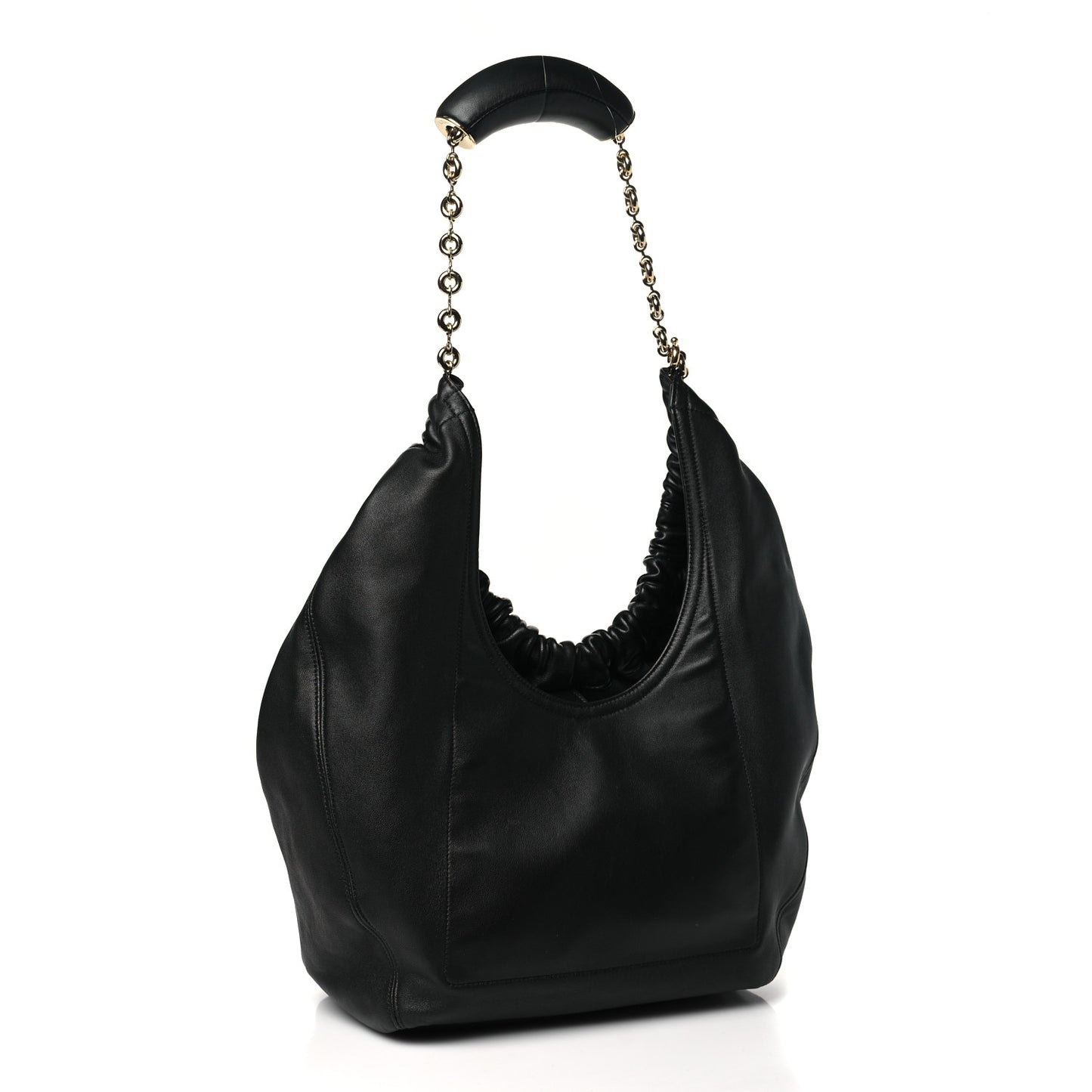 Nappa Medium Squeeze Bag Black