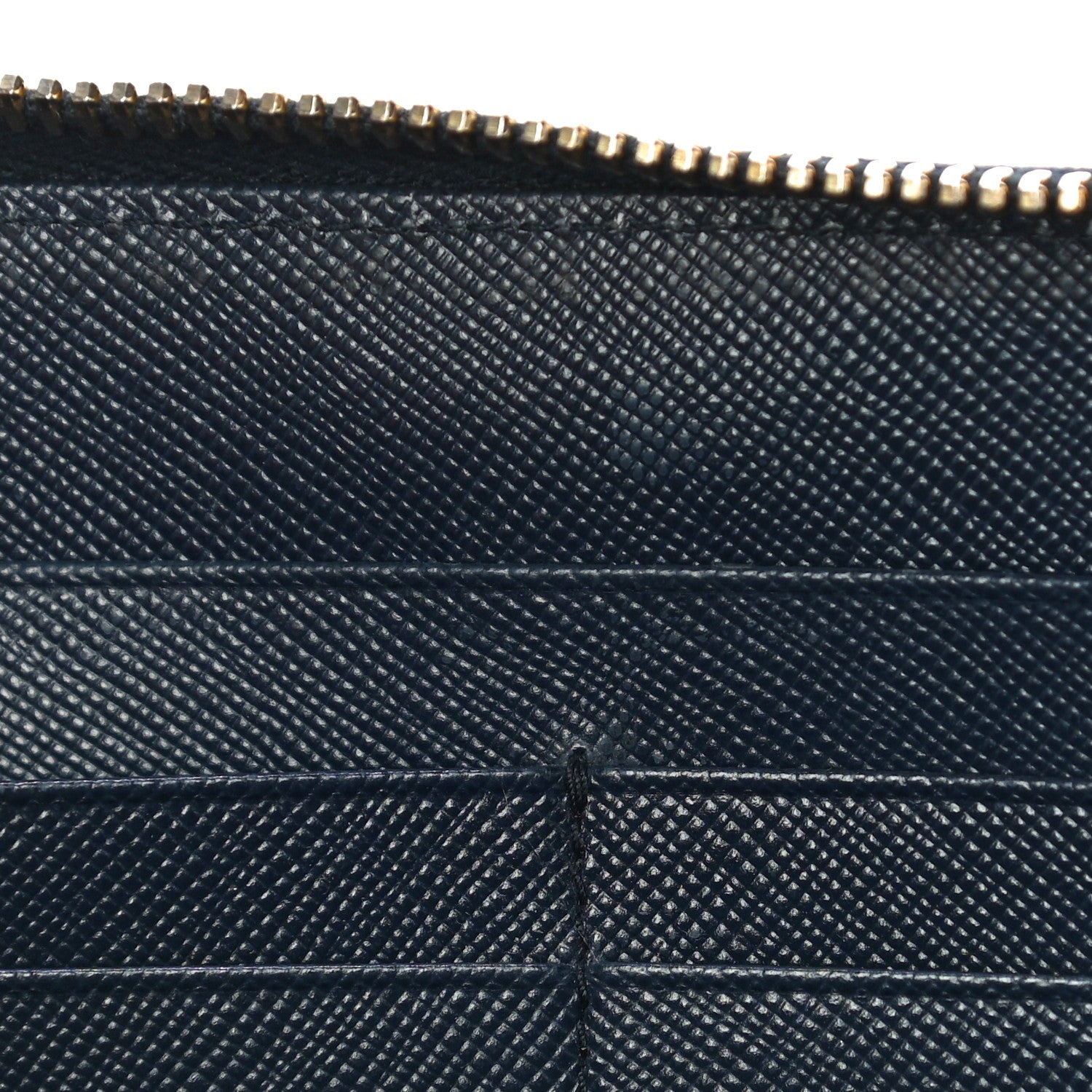 Prada Saffiano Metal Zip Around Wallet Baltico 12 of 15