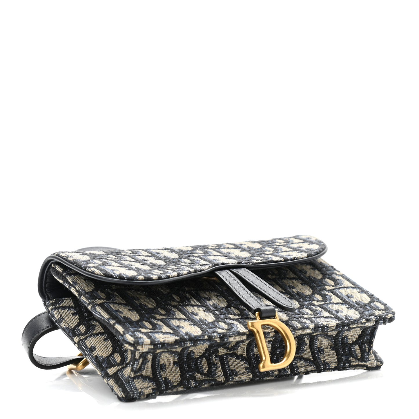 Oblique Saddle Belt Bag Blue