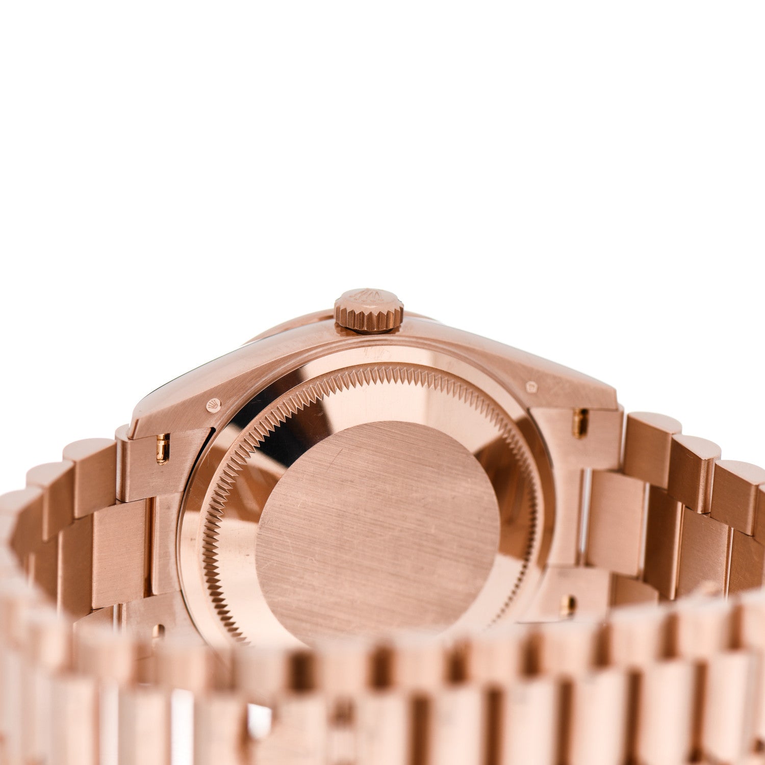 Rolex 18K Everose Gold Diamond 36mm Oyster Perpetual Day-Date President Watch Brown Ombre 128345RBR 4 of 5
