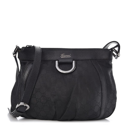 Gucci Nylon Monogram Small D Silver Ring Messenger Black 1 of 17