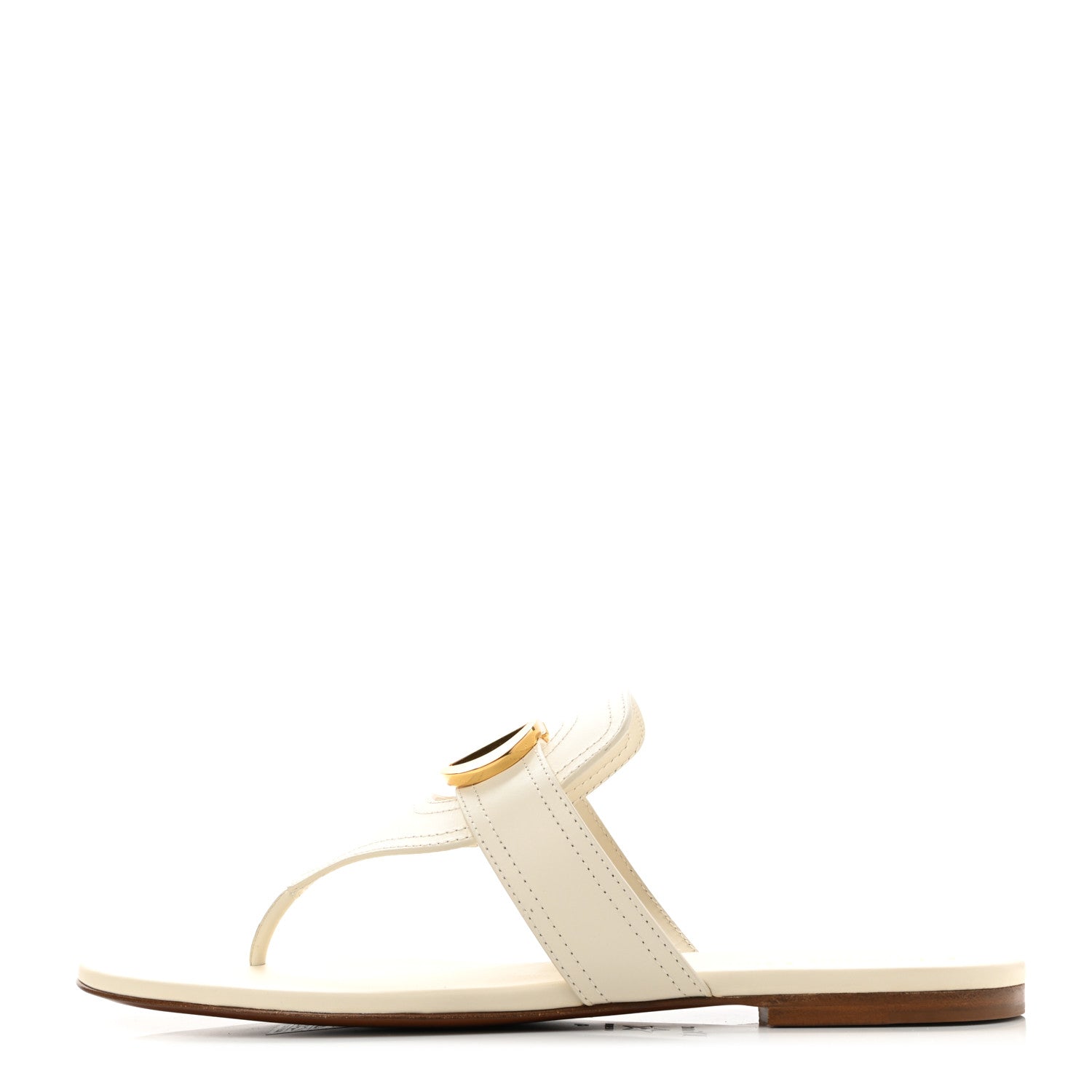 Christian Dior Calfskin 30 Montaigne Thong Sandals 41 White 1 of 9