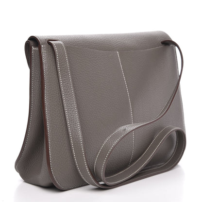 Hermes Taurillon Clemence Halzan 31 GM Etain 5 of 12