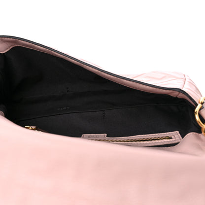 Fendi Nappa FF 1974 Embossed Baguette Rosa Quarzo 5 of 8