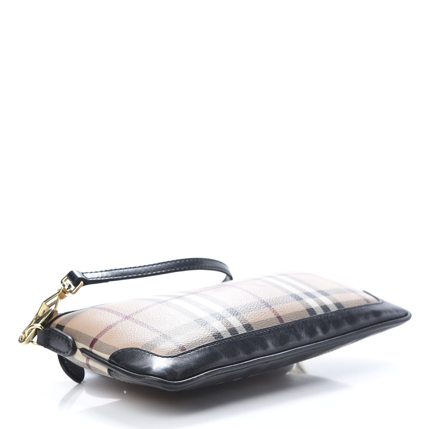 Burberry Haymarket Check Small Peyton Crossbody Clutch Bag Black 4 of 10