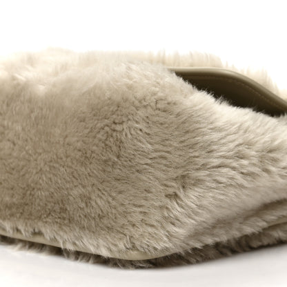 Saint Laurent Calfskin Shearling Monogram Medium Niki Chain Satchel Grey 10 of 10