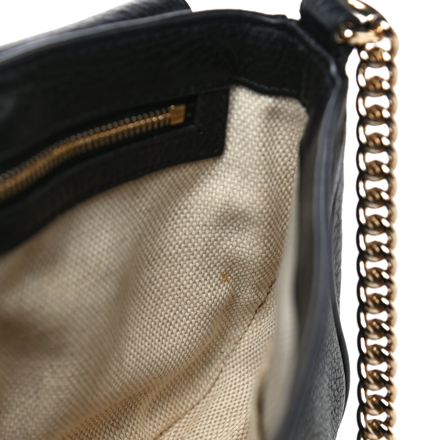 Gucci Pebbled Calfskin Medium Soho Flap Crossbody Black 11 of 21