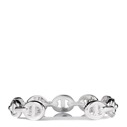 Hermes Sterling Silver MM Chaine d'Ancre Enchainee Cuff Bracelet SH 3 of 5