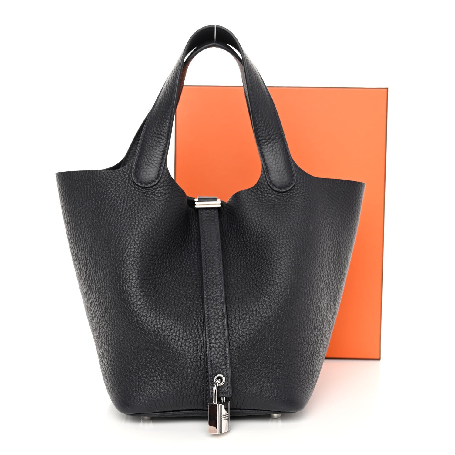 Hermes Taurillon Clemence Picotin Lock 18 PM Bleu Nuit 11 of 11
