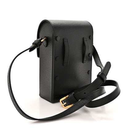 Gucci Dollar Calfskin Vertical Horsebit 1955 Crossbody Bag Black 3 of 11