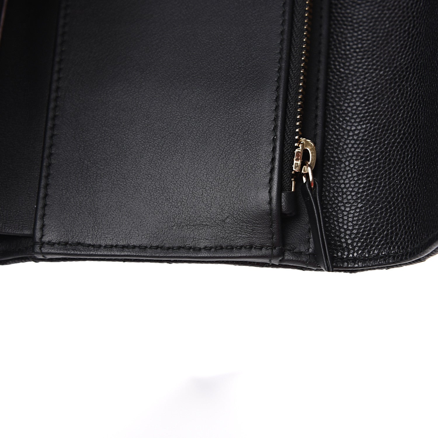 Chanel Caviar Quilted Small Golden Class Flap Wallet Black 9 of 10