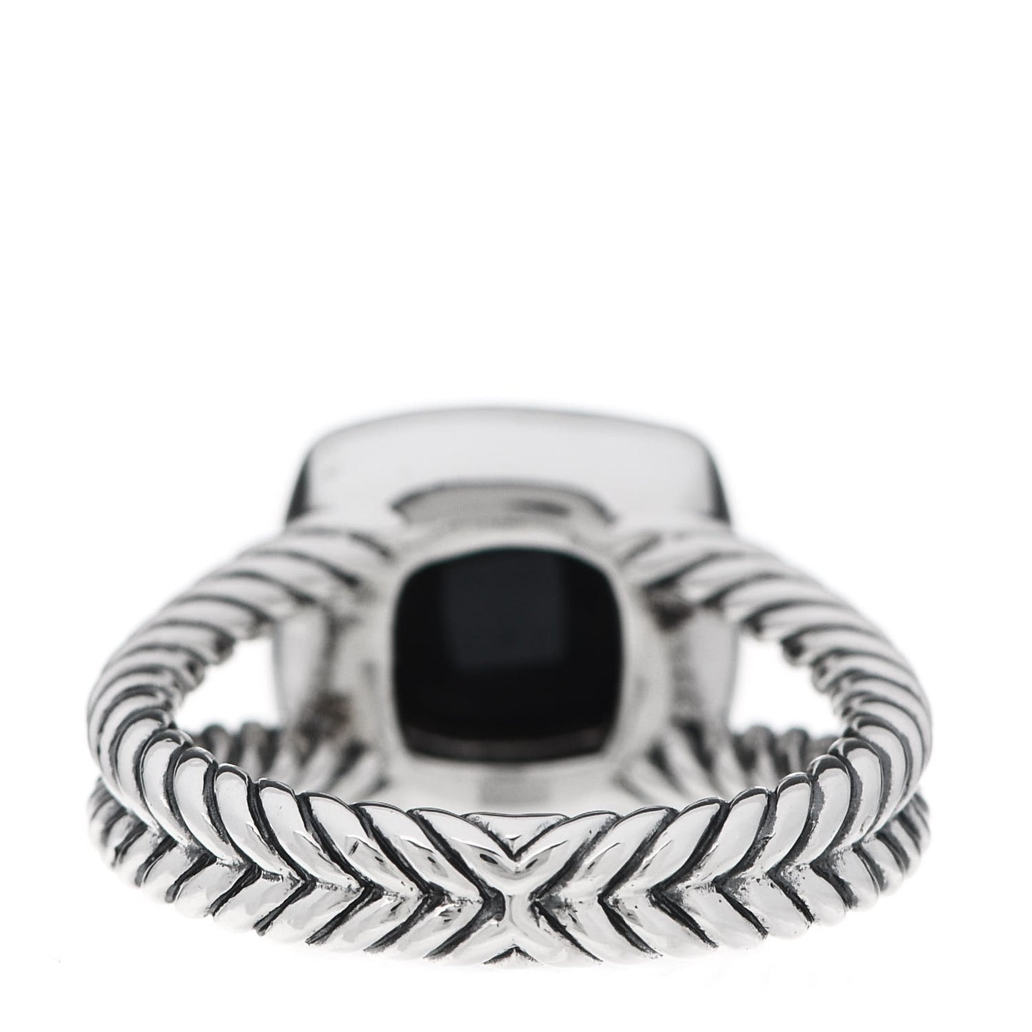 Sterling Silver Diamond Black Orchid 7mm Petite Albion Ring 49 5