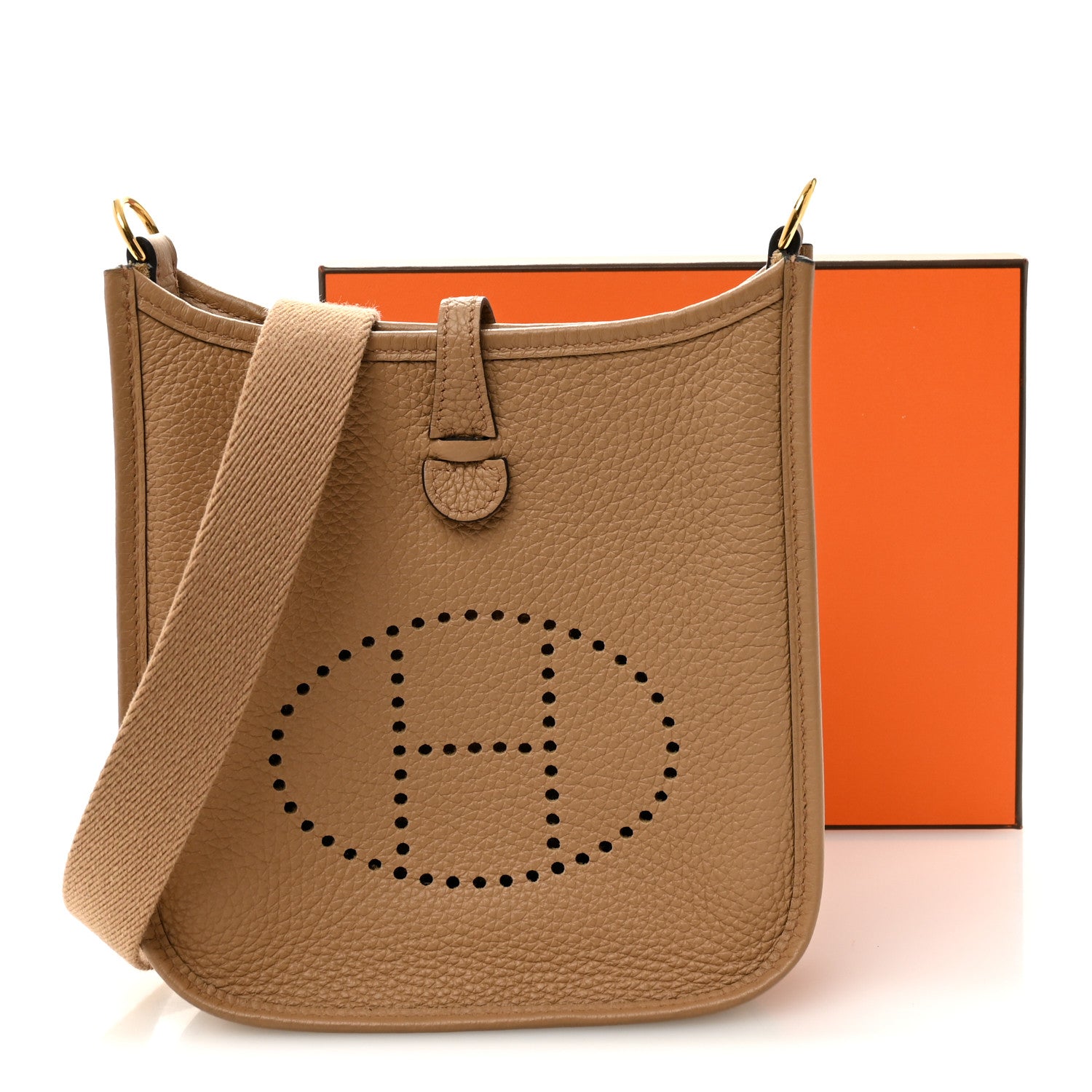 Hermes Taurillon Clemence Amazone Evelyne TPM Chai 11 of 11